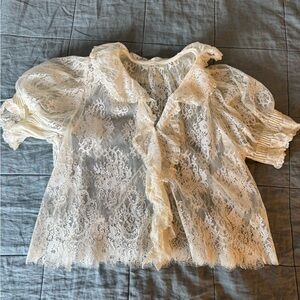 Doen Henri Top in sea salt lace